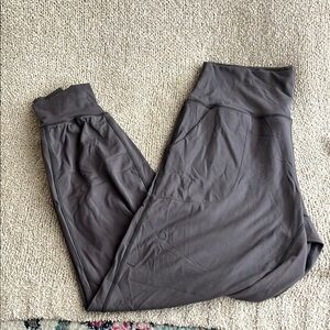 Gray High-Waisted Jogger Leggings